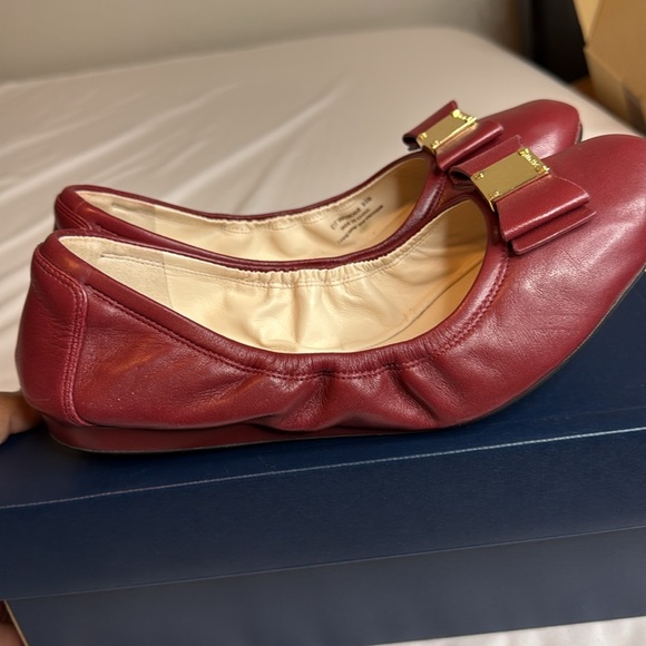 Cole Haan Red Tali Bow Ballet Flats - Picture 4 of 8